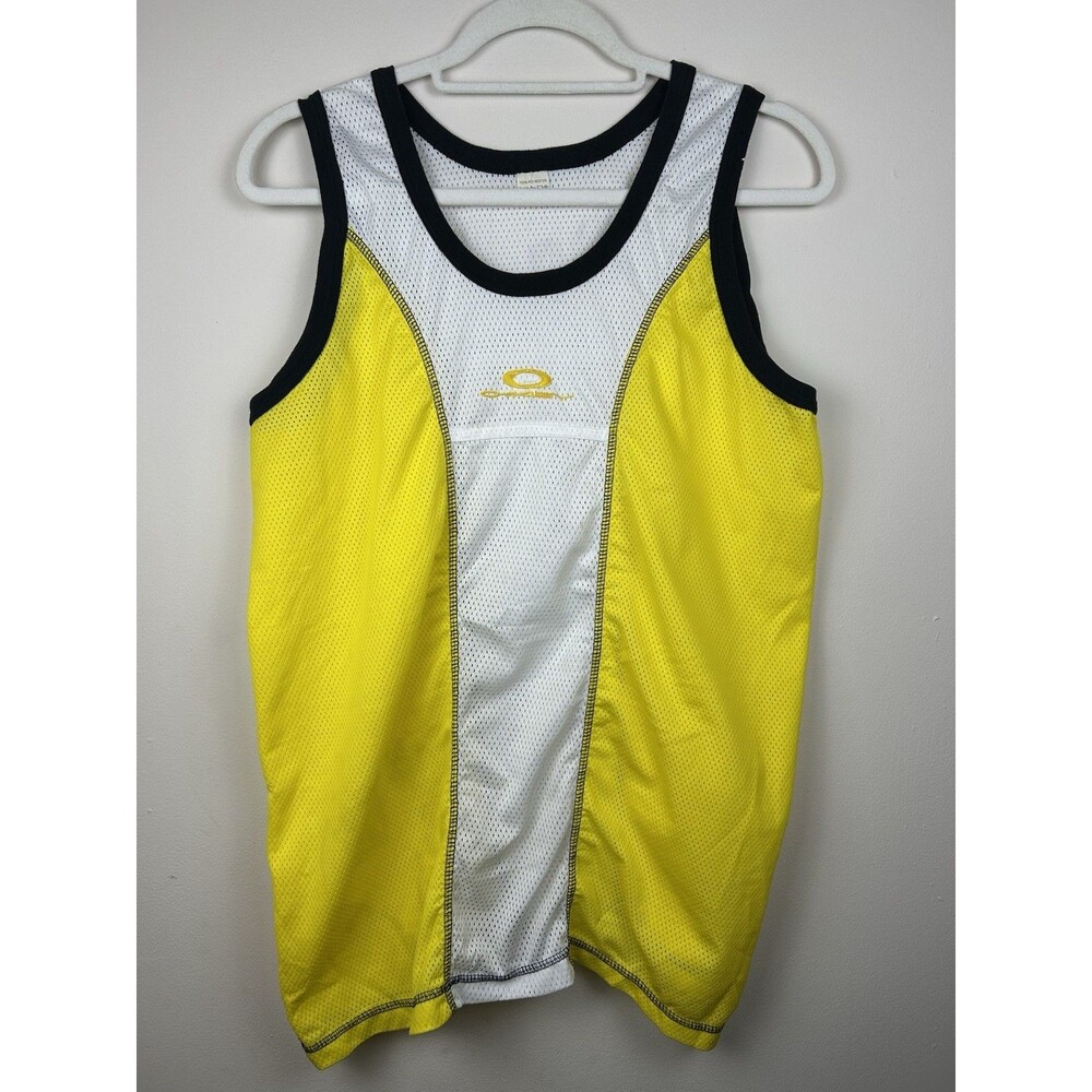 Vintage Oakley Men's XL Athletic Fit Mesh Crew Neck Logo Tank Colorblock Y2K